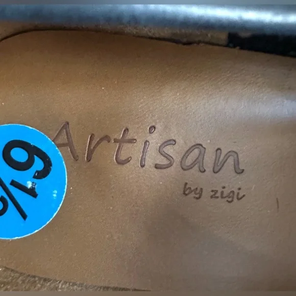 Artisan by Zigi New York Womens Black Leather Penny Loafers Classic Size 6.5 - Picture 8 of 8